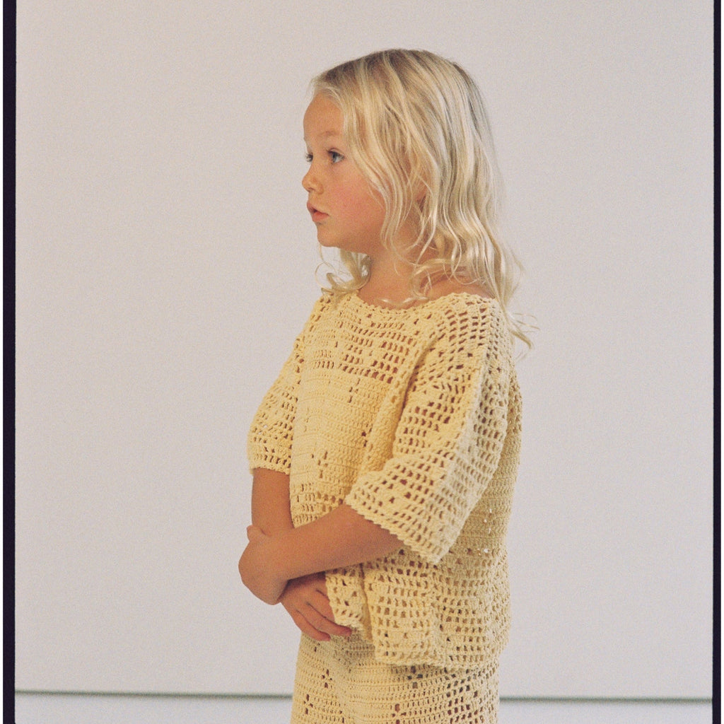 US stockist of Illoura the Label's Butter Filet Crochet Crop 