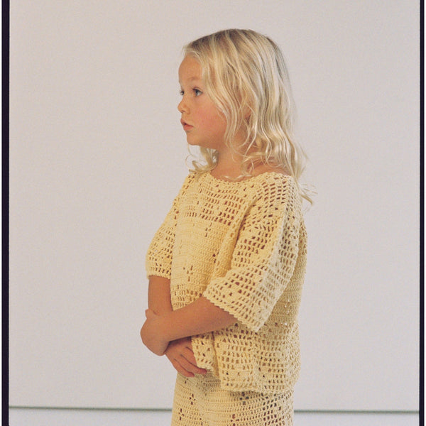 US stockist of Illoura the Label's Butter Filet Crochet Crop 