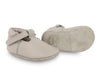 US stockist of Donsje USA's Elia premium handmade leather t-bar shoes.  Light stone in color with velcro fastening.  Sizes 0-12 mths have soft sole, 12-30mths have a soft flexible, rubber sole.