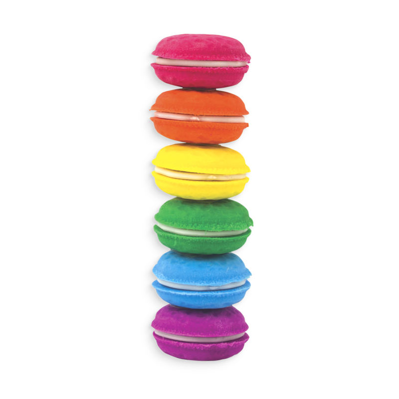 Stockist of Ooly's vanilla scented set of 6 Macaron erasers.  