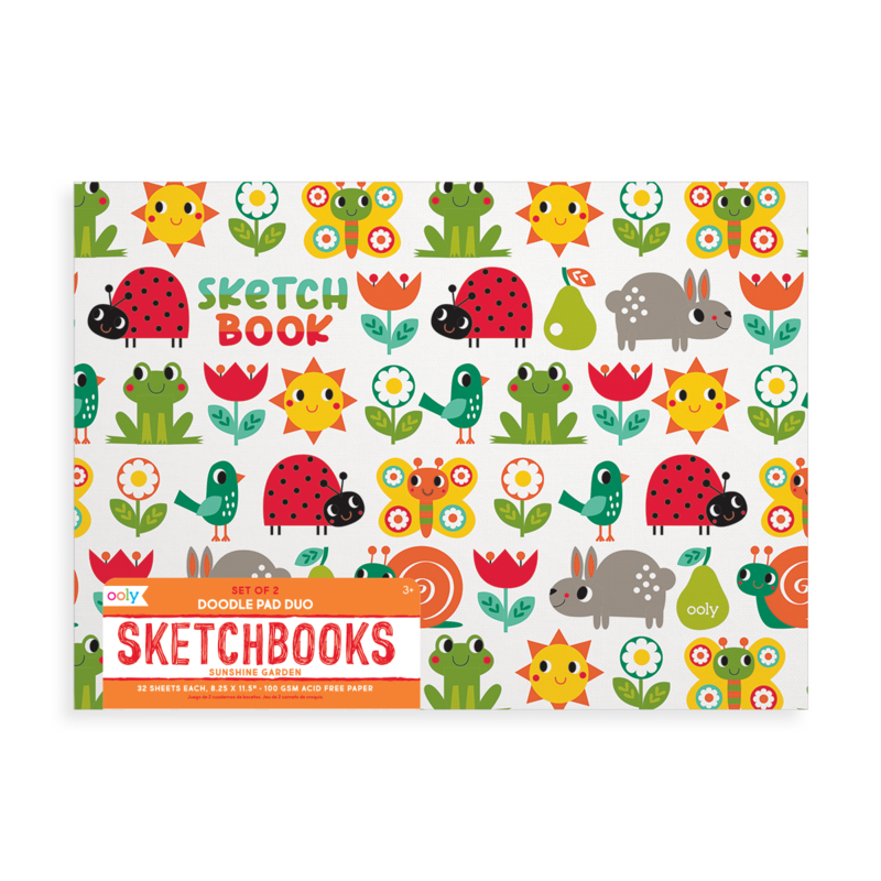 Doodle Pad Duo Sketchbook - Sunshine Garden – The Little Kiwi Co