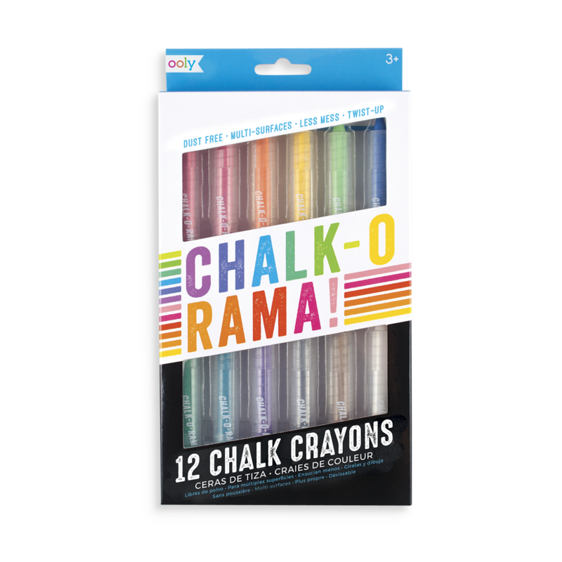 Ooly Chalk-O-Rama Dustless Chalk Crayons - Set of 12 – The Little