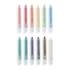 Stockist of Ooly's set of 12 Chalk-O-Rama dustless chalk crayons. Twist up barrel in 12 classic colors.