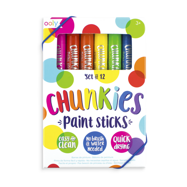 Stockist of Ooly's set of 12 classic Chunkies Paint Sticks.