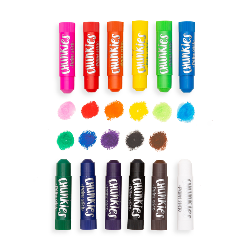 Stockist of Ooly's set of 12 classic Chunkies Paint Sticks.