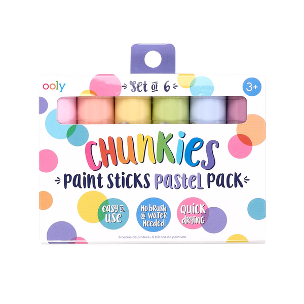 Stockist of Ooly's set of 6 Chunkies Pastel Paint sticks