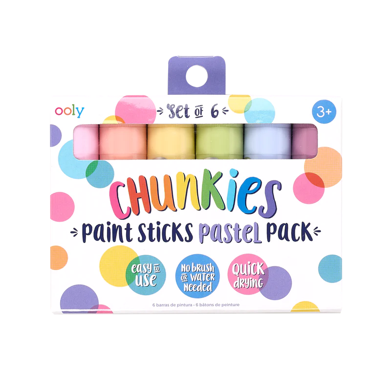 Stockist of Ooly's set of 6 Chunkies Pastel Paint sticks