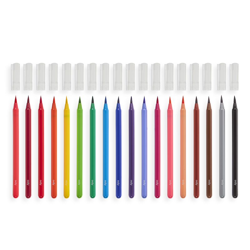 Stockist of Ooly's set of 18 Chroma Blends Watercolor Brush Markers.