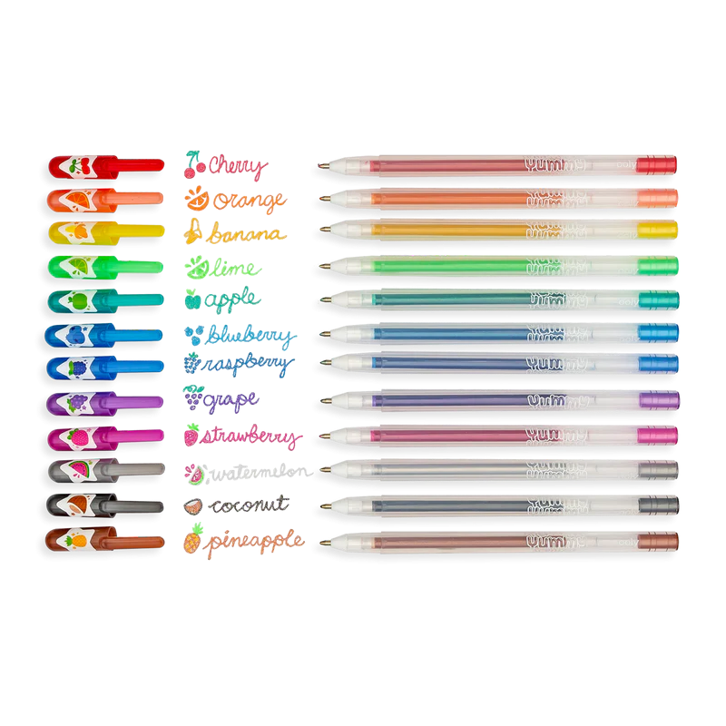 US stockist of Ooly's Yummy Yummy Scented Glitter Gel Pens. Set of 12.