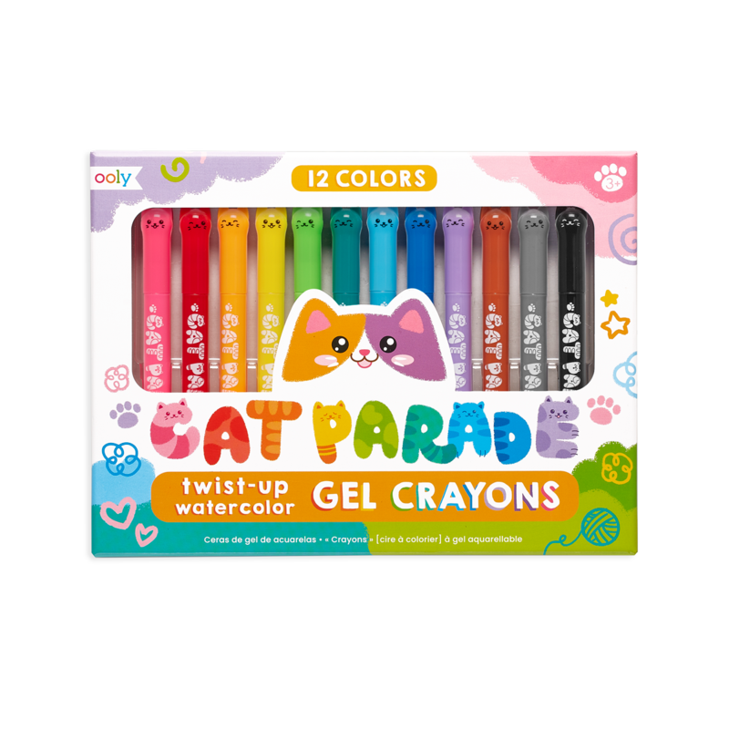 Ooly Rainbow Sparkle Gel Crayons for Kids and Adults - Set of 12