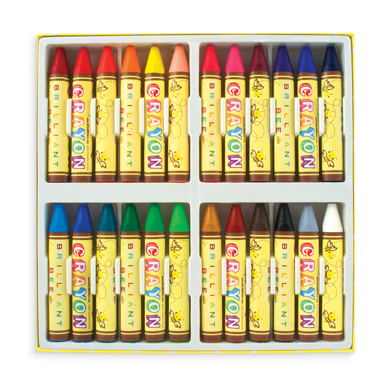 US stockist of Ooly's Brilliant Bee Crayons - set of 24.