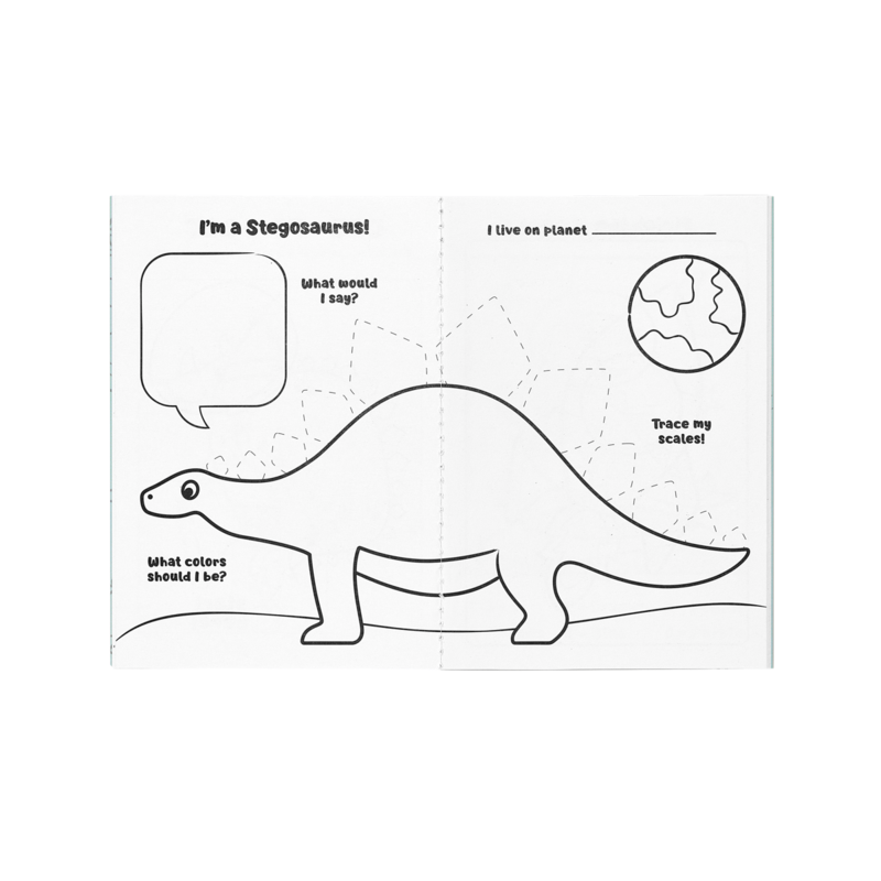 Stockist of Ooly's dinosaurs in space, mini traveller coloring and activity kit.