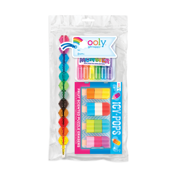Stockist of Ooly's Rainbow desk pals happy pack.