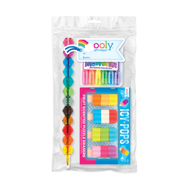 Stockist of Ooly's Rainbow desk pals happy pack.