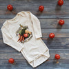 Raising Tito cream organic cotton "support your local farmer" long sleeve bodysuit