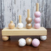 US stockist of Children of the Trees Pink Polka Dot Abacus Mountain Wooden Toy