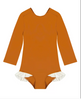 US stockist of Canopea's long sleeved, Misha Sunsuit in Sand.