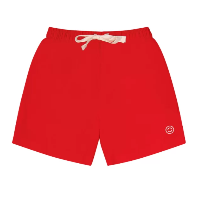 US stockist of Canopea's quick dry Diego swim short in Pepper Red.