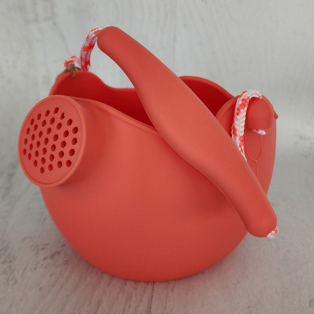 US stockist of Scrunch's silicone watering can in Coral