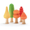 US stockist of Ocamora's set of 5 "Warm" Bosque trees.  Handmade from sustainable Beech wood. 