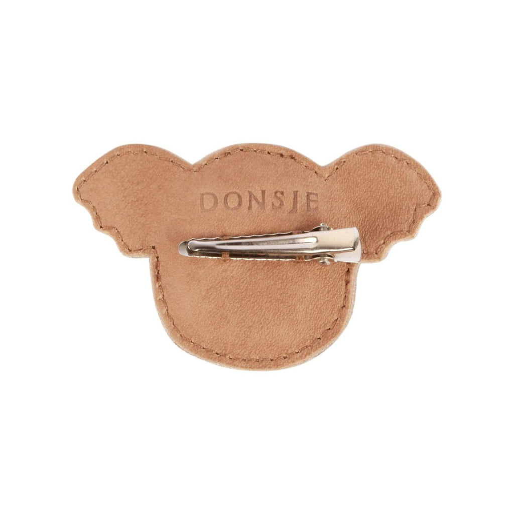 US stockist of Donsje's handmade leather Koala Josy hair clip.