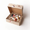 Stockist of Moon Picnic's Mushrooms in a box.  Set of 15 different wooden mushrooms made from beech wood which arrive in a box.
