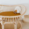 US stockist of Snuggle Hunny Kid's Bronze stretch cotton jersey bassinet sheet. Can also be used as a change mat cover.