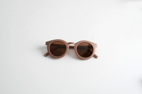 US stockist of Grech & Co's kids polarized sustainable sunglasses in burlwood.
