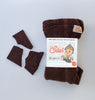 US stockist of Silly Silas' gender neutral, Teddy footless tights in Chocolate.