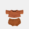 US stockist of Olli Ella's Toffee Snuggly Set.  Features longsleeve top and matching bloomers.