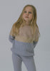 US stockist of Miann & Co's Tri-Tone chunky knit sweater in Lavender Stripe