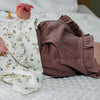 US stockist of Buck & Baa's organic plum frill shorts.  Features elastic waist with functional drawstring and side pockets.