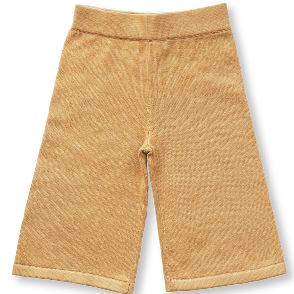 US stockist of Grown Clothing's organic cotton knit flare pants in Buttermilk.