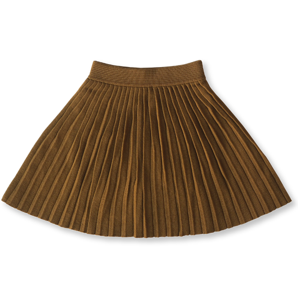 US stockist of Grown Clothing's pleat skirt in Moss.