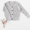US stockist of Karibou Kids 100% cotton Penny cardigan in Grey Marle.