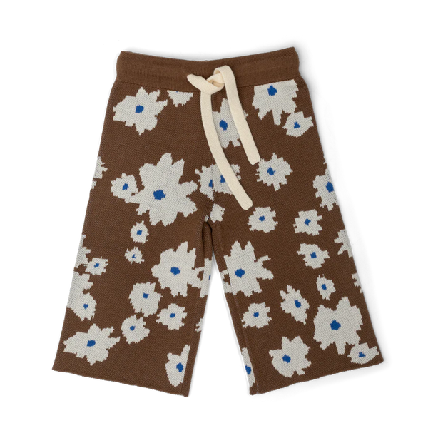 US stockist of Grown's organic knit flare pants in Petal