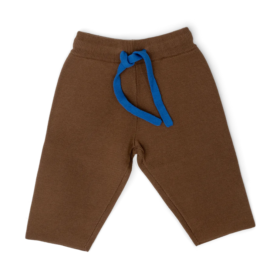 US stockist of Grown's gender neutral, organic knit Milano pants in Espresso