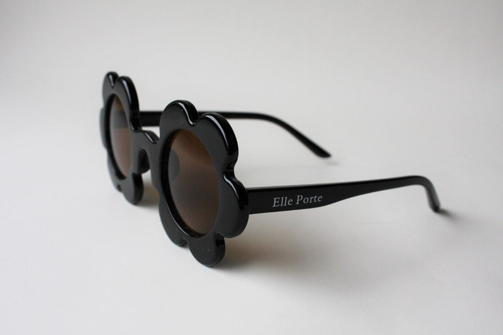 US stockist of Elle Porte's Daisy sunglasses in Liquorice Black with dark lenses.