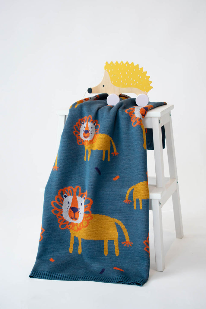 US stockist of Indus Design's "Leroy Lion" blanket