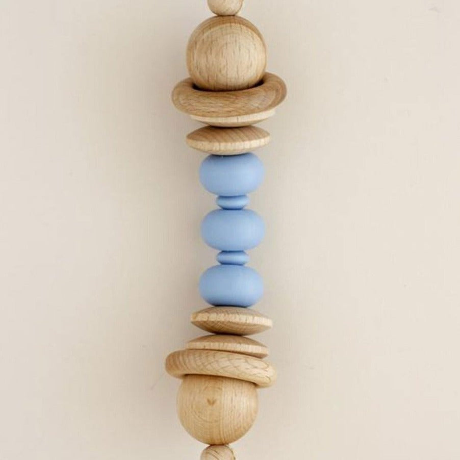 US stockist of Little Chew silicone + wood chess blue teether