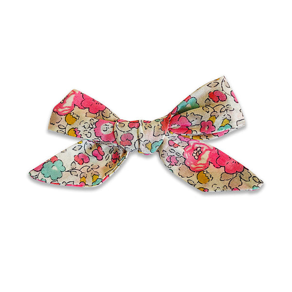 US stockist of Josie Joan's "Mabel" floral petite bow clip.
