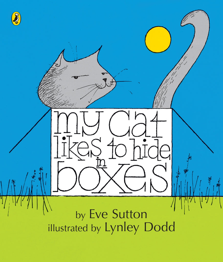 US stockist of My Cat Likes to Hide in Boxes. Written by Eve Sutton and illustrated by Lynley Dodd