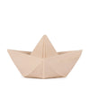 US stockist of Oli & Carol's natural rubber nude origami boat bath toy.