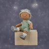 US stockist of Olli Ella's Dinkum Doll Silver Sparkle Set.  Features sparkly silver shoes and crown.
