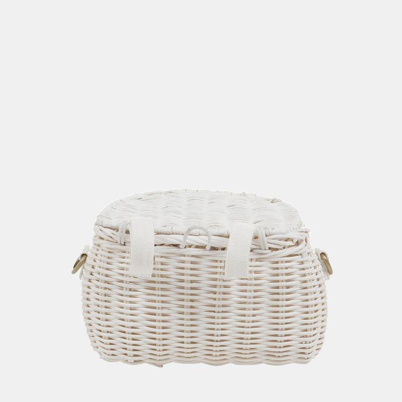 US stockist of Olli Ella handwoven Mini Chari white basket