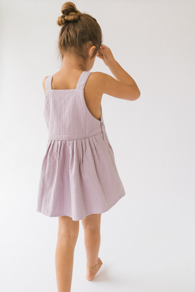 US stockist of Illoura the Label's Anouk Pinafore in Lilac