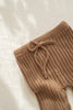 US stockist of Illoura the Label's gender neutral organic cotton Joey Ribbed Pants in Chocolate.