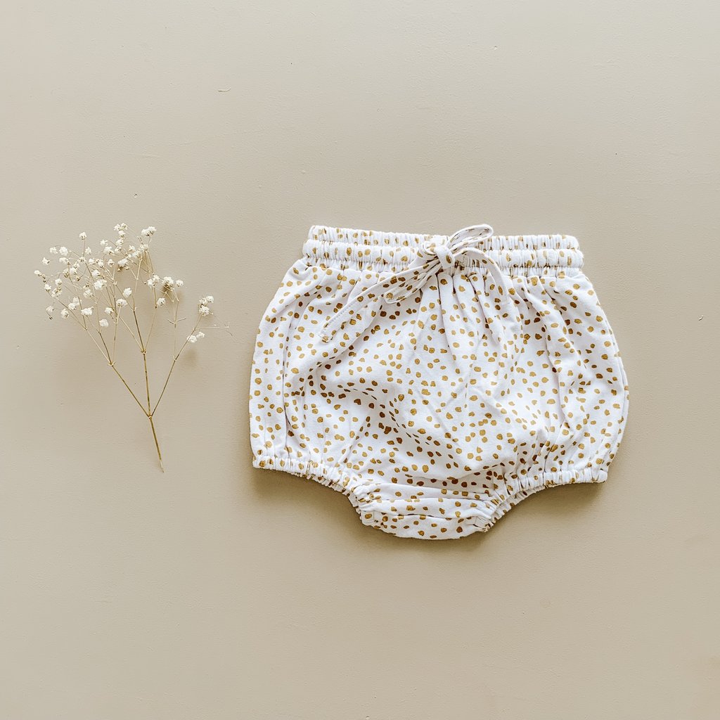 US stockist of Two Darlings ribbed cotton golden speckle bloomers
