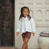 US stockist of Illoura the Label's long sleeve Frankie blouse in white.