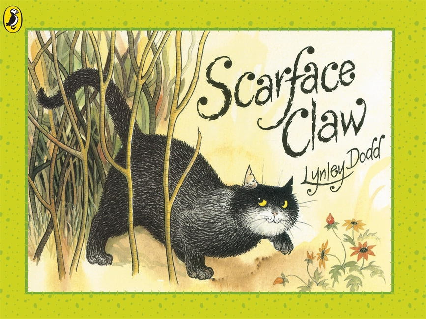 US stockist of Scarface Claw paperback book.  Written by New Zealand author; Lynley Dodd.